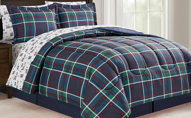 Sunham Holiday Rudolph 8 Pices Comforter Set Sunham Holiday Rudolph 8 Pices Comforter Set