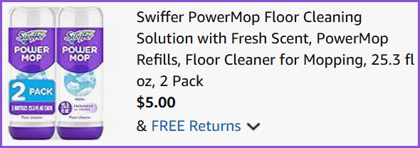 Swiffer 2 Pack Mop Solution at Checkout Swiffer 2 Pack Mop Solution at Checkout