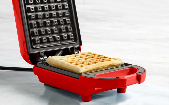 Tasty Mini Nonstick Waffle Maker in Red Color Tasty Mini Nonstick Waffle Maker in Red Color