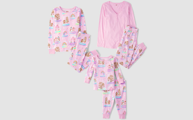 The Children's Place Mommy and Me Gingerbread House Pajamas The Children's Place Mommy and Me Gingerbread House Pajamas