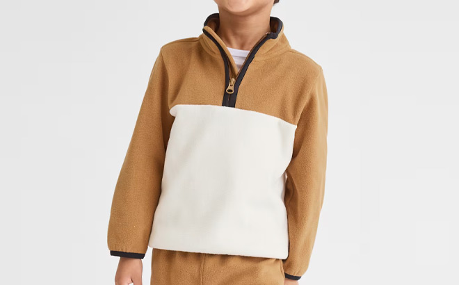 The Childrens Place Toddler Colorblock Microfleece Pullover