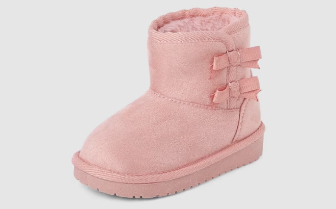 The Childrens Place Toddler Girls Bow Platform Teddy Boot