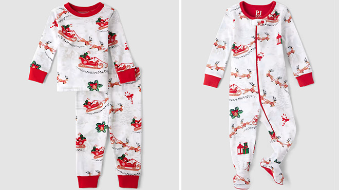 The Childrens Place Toddler Matching Family Santa Sleigh Snug Fit Cotton Pajamas The Childrens Place Toddler Matching Family Santa Sleigh Snug Fit Cotton Pajamas