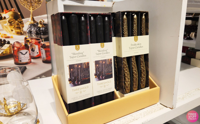 Threshold 6 Piece Bleeding Taper Candle Set