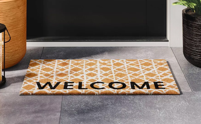 Threshold Welcome Rectangle Outdoor Door Mat