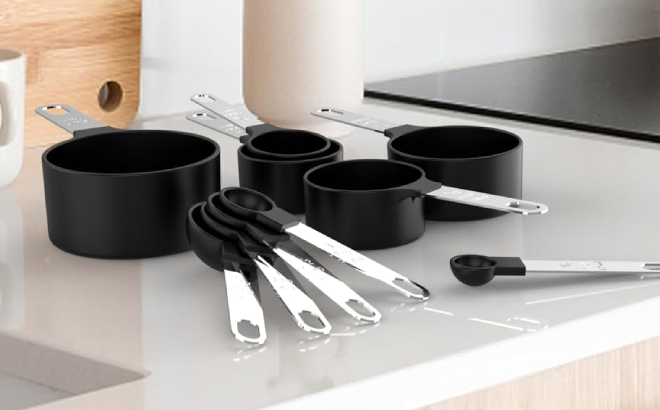 Tiluck 10 Piece Measuring Cups Spoons Set