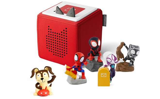 Toniebox 1 Audio Player Bundle in Red Color with Spidey