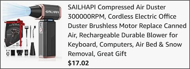 Turbo Air Duster at Checkout Turbo Air Duster at Checkout