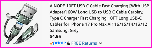 USB C Fast Charging Cable Checkout Screen USB C Fast Charging Cable Checkout Screen