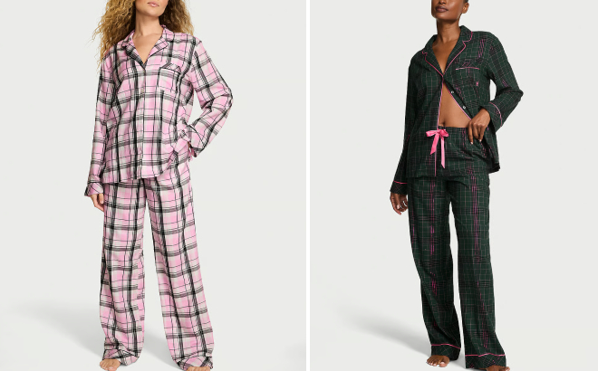 Victorias Secret Flannel Long Pajama Set