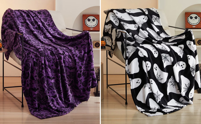 Way To Celebrate Halloween Plush Throw Blankets Way To Celebrate Halloween Plush Throw Blankets