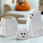 Way to Celebrate Halloween Ceramic Ghost Treat Jar