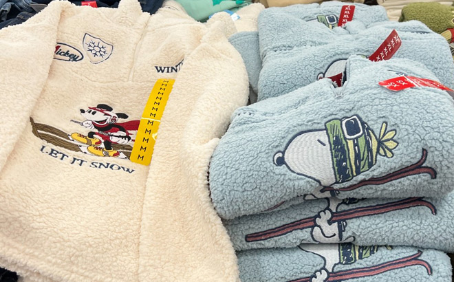 Womens Character Sherpa Pullovers in 2 Styles