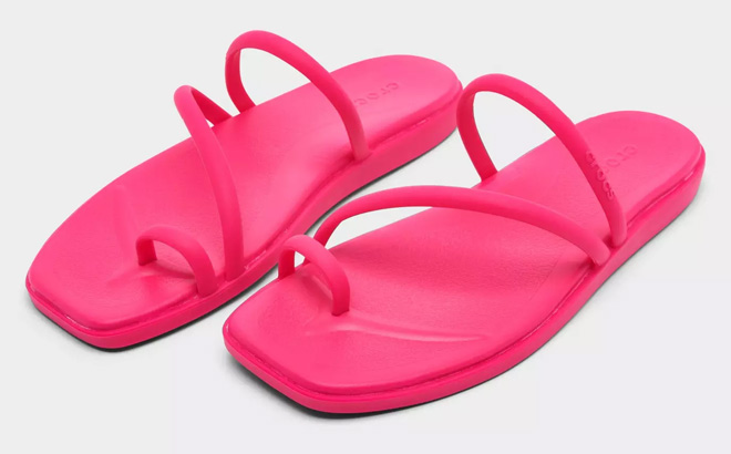 Womens Crocs Miami Metallic Toe Loop Sandals Womens Crocs Miami Metallic Toe Loop Sandals