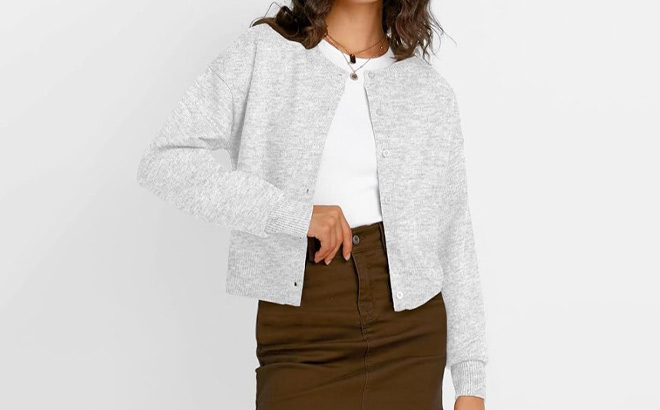 Womens Trendy Queen Cropped Cardigan Sweaters
