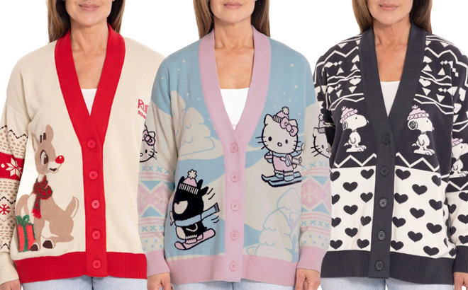 Womens Winter Character Cardigans