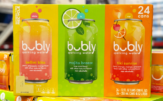 bubly Sparkling Water Non Alcoholic Mocktail Variety Pack