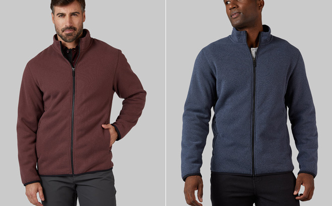 32 Degrees Mens Cloud Fleece Sherpa Full Zip Jacket 32 Degrees Mens Cloud Fleece Sherpa Full Zip Jacket