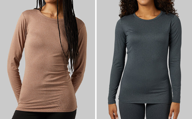 32 Degrees Womens Fleece Baseleyer Mock Tops 32 Degrees Womens Fleece Baseleyer Mock Tops