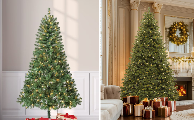 6 5 Foot Pre Lit Madison Pine Green Artificial Christmas Tree and Uforic 6 Foot Pre Lit Artificial Christmas Tree 6 5 Foot Pre Lit Madison Pine Green Artificial Christmas Tree and Uforic 6 Foot Pre Lit Artificial Christmas Tree