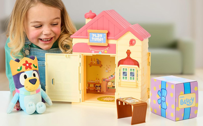 A Child Playing with Bluey Play Date Plush Surprise A Child Playing with Bluey Play Date Plush Surprise