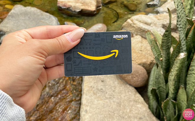 A Person Holding Amazon Gift Card