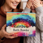 A Person Holding Rainbow Bath Bombs for Kids