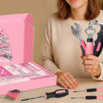 A Person Holding a Pink Tool Advent Calendar