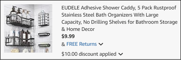 Adhesive Shower Caddy Shelf 5 Pack Checkout Adhesive Shower Caddy Shelf 5 Pack Checkout