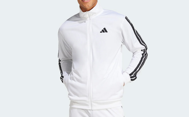 Adidas Mens 3 Stripes Tricot Regular Track Jacket