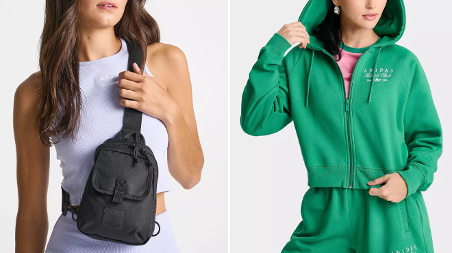 Adidas Utility Mini Sling Bag and Adidas Womens Island Cropped Full Zip Hoodie Adidas Utility Mini Sling Bag and Adidas Womens Island Cropped Full Zip Hoodie