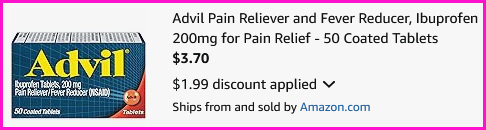 Advil Pain Reliever Checkout Screen Advil Pain Reliever Checkout Screen