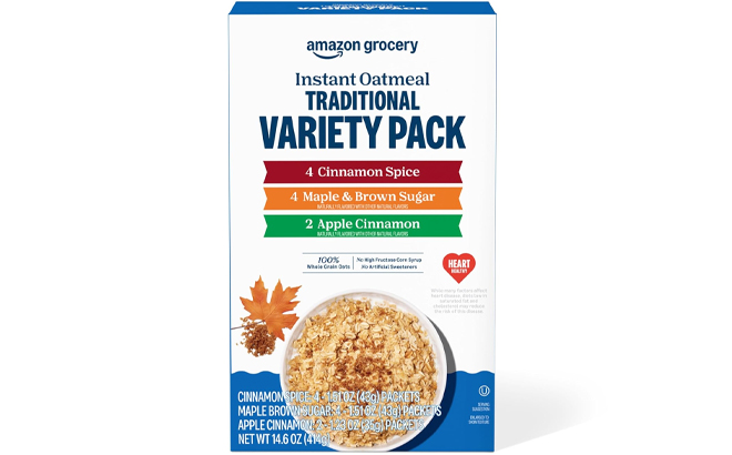 Amazon Grocery Traditional Variety Instant Oatmeal Amazon Grocery Traditional Variety Instant Oatmeal