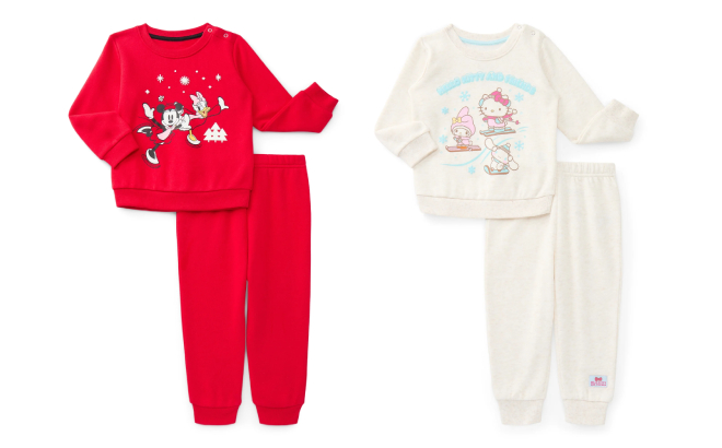 Baby Girls Character Crewneck Sweatshirt and Joggers Set Baby Girls Character Crewneck Sweatshirt and Joggers Set