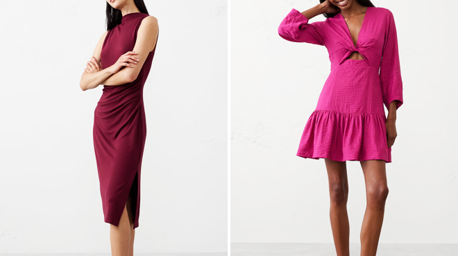 Banana Republic Factory Soft Luxe Bateau Neck Midi Dress