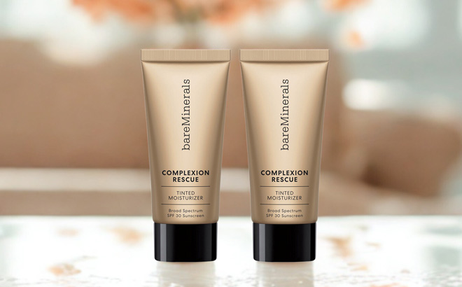 BareMinerals Complexion Rescue Tinted Moisturizer Duo on a Table
