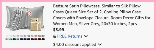 Bedsure Satin Pillowcase 2 Pack Checkout Page Bedsure Satin Pillowcase 2 Pack Checkout Page