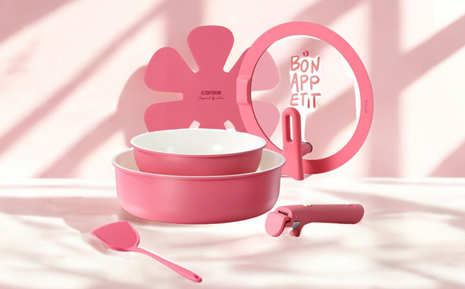 Carote 6 Piece Ceramic Nonstick Pot and Pan Set