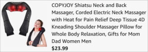 Checkout page of Copyjoy Shiatsu Neck and Back Massager Checkout page of Copyjoy Shiatsu Neck and Back Massager
