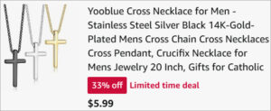 Checkout page of Yooblue Cross Necklace 3 Piece Set