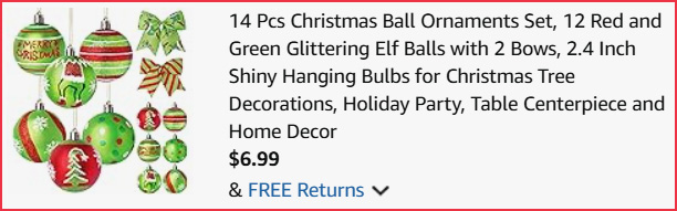 Christmas Ball Ornaments Set at Checkout Christmas Ball Ornaments Set at Checkout