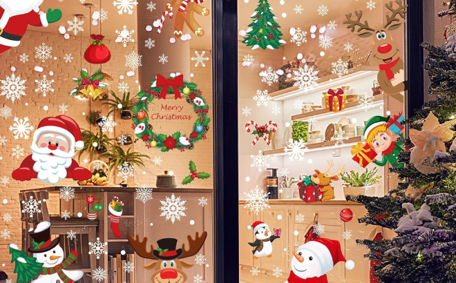 Christmas Window Clings Christmas Window Clings