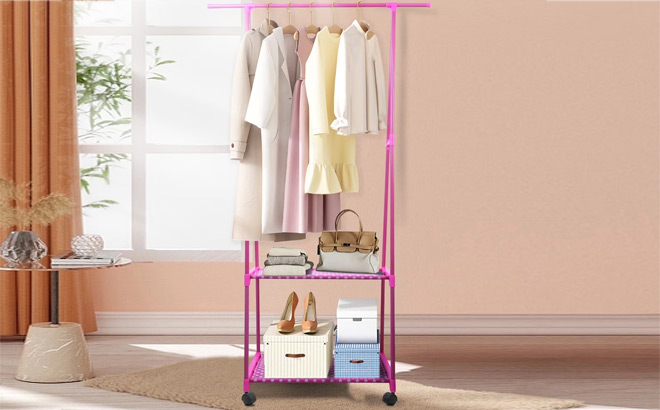 Clothes Rack on Wheels