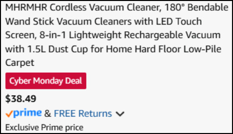 Cordless Vacuum Cleaner Checkout