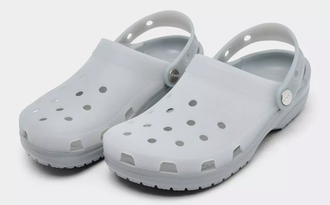Crocs Frosted Classic Clogs in Light Gray Crocs Frosted Classic Clogs in Light Gray