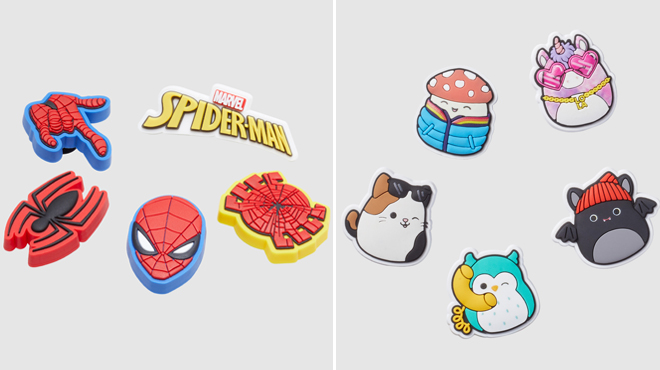 Crocs Jibbitz Spider Man 5 Pack and Crocs Jibbitz Squishmallows 5 Pack Crocs Jibbitz Spider Man 5 Pack and Crocs Jibbitz Squishmallows 5 Pack