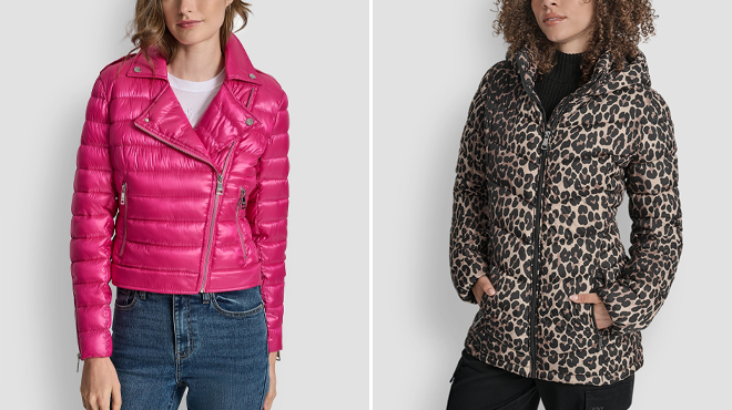 DKNY Moto Style Puffer Jacket and DKNY Lightweight Puffer Jacket