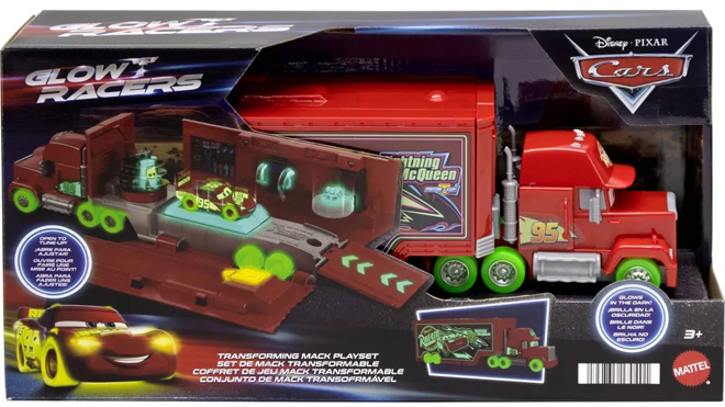 Disney and Pixar Cars Glow Racers Transforming Mack Playset
