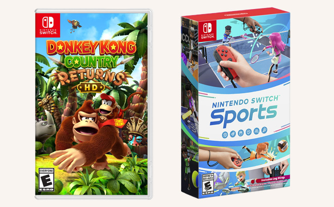 Donkey Kong Country Returns and Nintendo Switch Sports Nintendo Switch Game