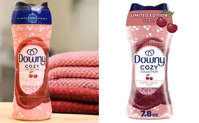 Downy Cozy Collection In Wash Laundry Scent Booster Beads in Cherry Jubilee Scent